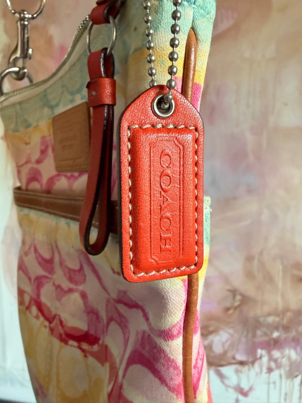 Coach Multicolor Pastel Signature Canvas Crossbody Bag - Picture 2 of 10